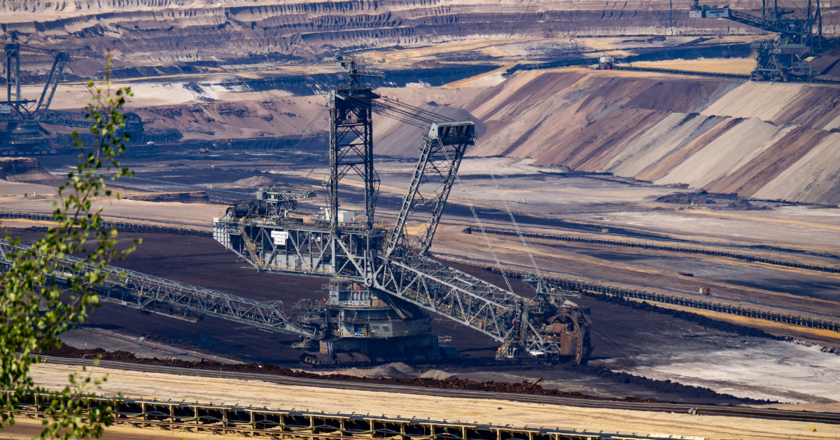 Picture of an open pit mine, precious metals can be extracted this way.