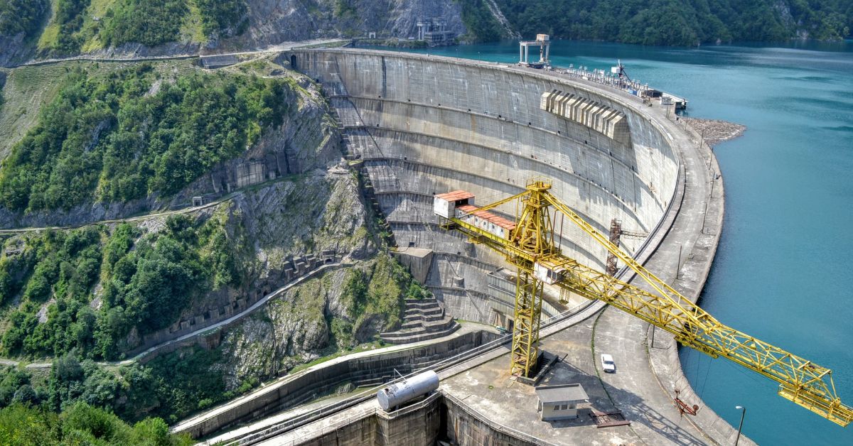 Hydropower dam in contruction.